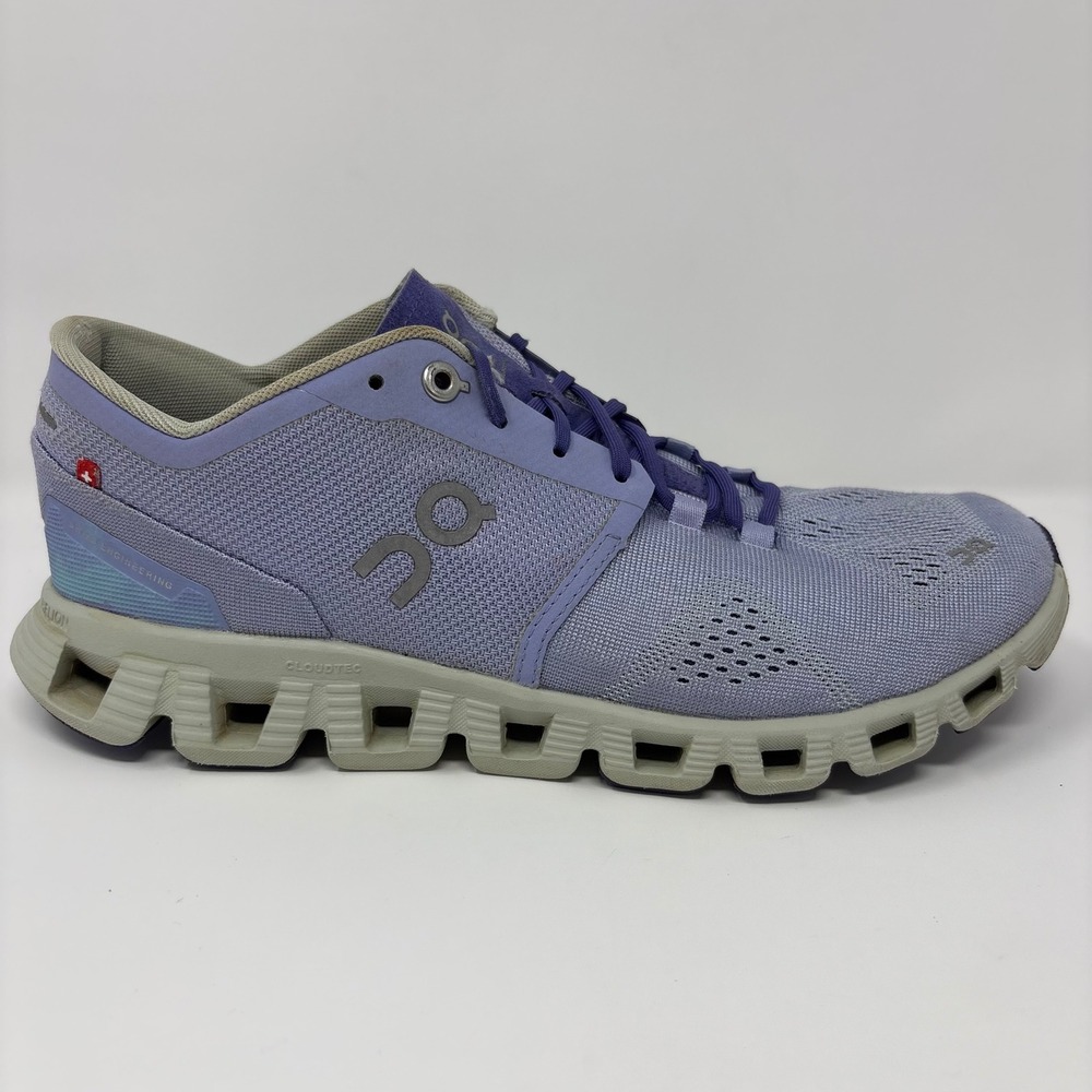 On Cloud X Women's Size 8.5 Purple Grey Athletic Running Shoes Sneakers